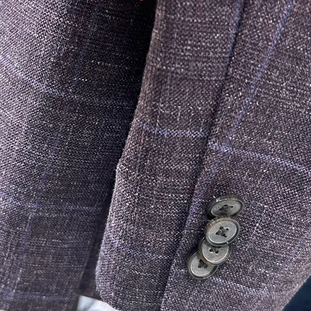 Joseph Abboud Slim Fit Wool Blend Sport Coat Purple Large